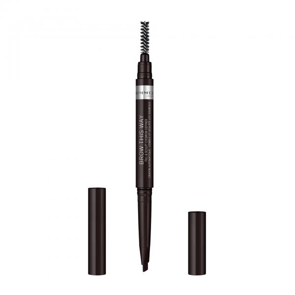  Rimmel Brow This Way Fill & Sculpt Eyebrow Definer - Soft Black 