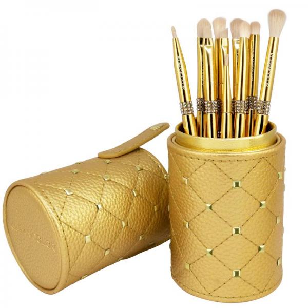 KLEANCOLOR TWINKLY LOVE 10PC ESSENTIAL EYE BRUSH SET W/ TUBBY (GOLD)