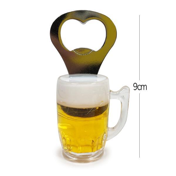 BEER CUP SHAPE OPENER WITH MAGNET 