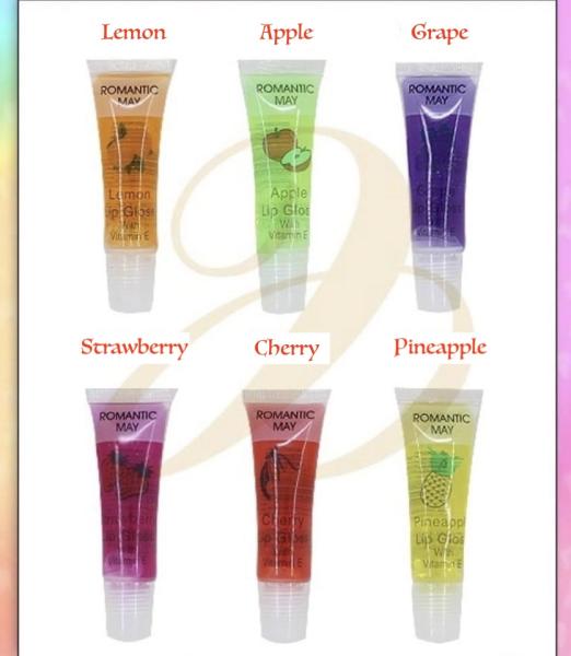  Romantic May Fruit Lipgloss, Sweet Scented Vitamin E Lipgloss