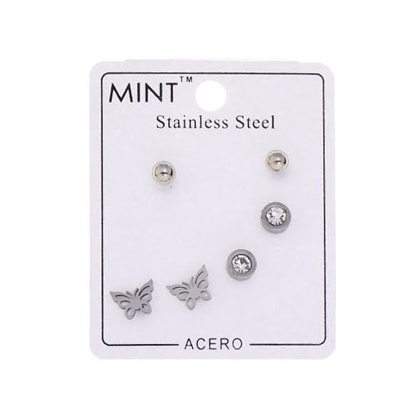 BUTTERFLY STAINLESS STEEL EARRING 