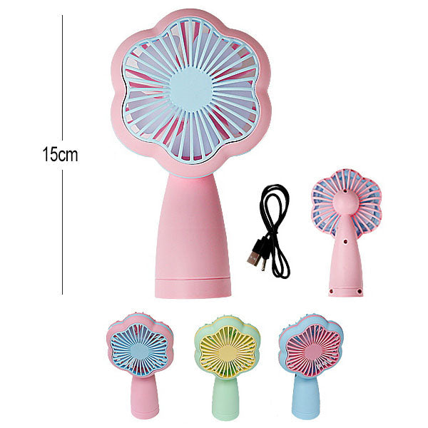 LED LIGHT HANDHELD MINI FAN USB RECHARGEABLE