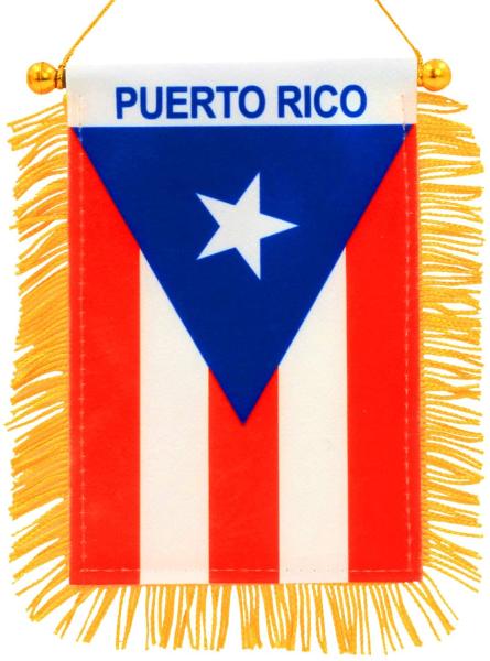 Puerto Rico Window Hanging Flag 