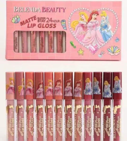     BELENDA BEAUTY PRINCESS  MATTE LIP GLOSS 12 PCS