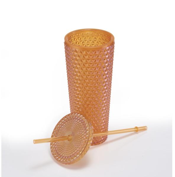 Tumbler with straw - Orange 26oz