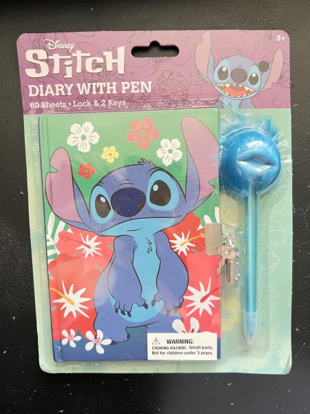 Stitch diary with pen and lock