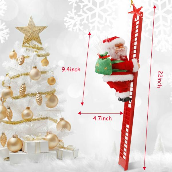 Musical Santa Claus Electric Climbing Ladder Up 