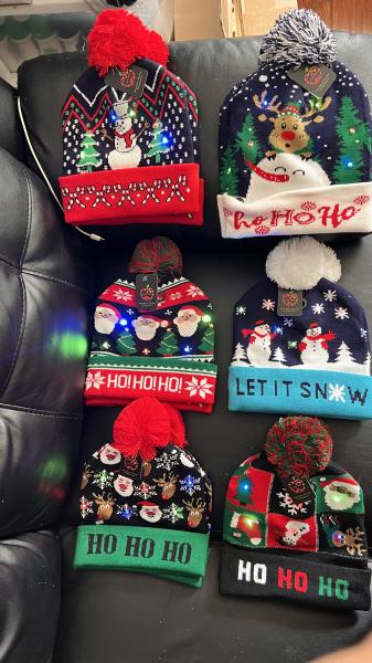 Christmas light up hats