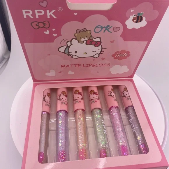 Hello Kitty 6 Piece Glitter Lip Gloss