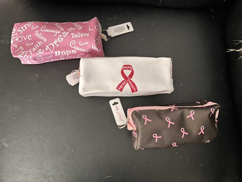 breast cancer small cosmetic bags 