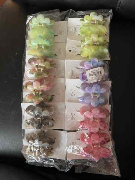  floral hair clips 