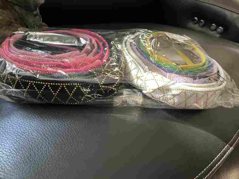 Colorful with gold rhinestone headbands 