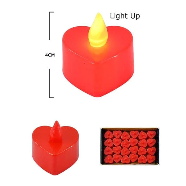 2 HEART LIGHT UP CANDLE