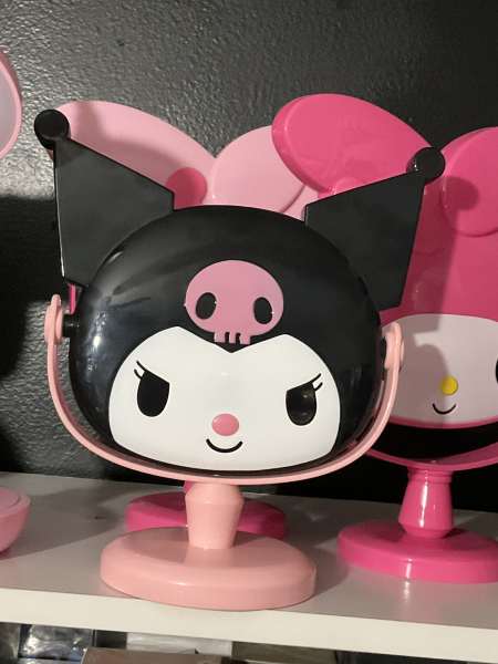 Kuromi Mirror - Blk & Pink 