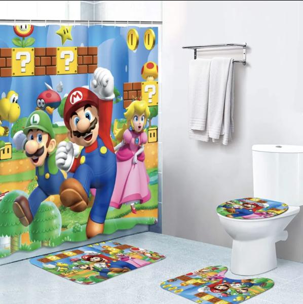 Mario bros. 4 pc bath set 