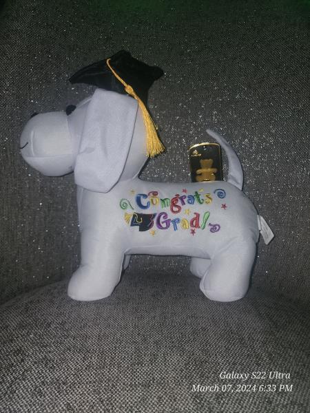 Dog graduation plushy  (long)