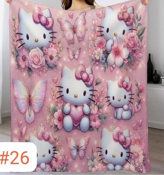 Pink hello Kitty queen size blanket