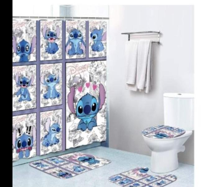 Stitch different looks 4pcs bathroom set 