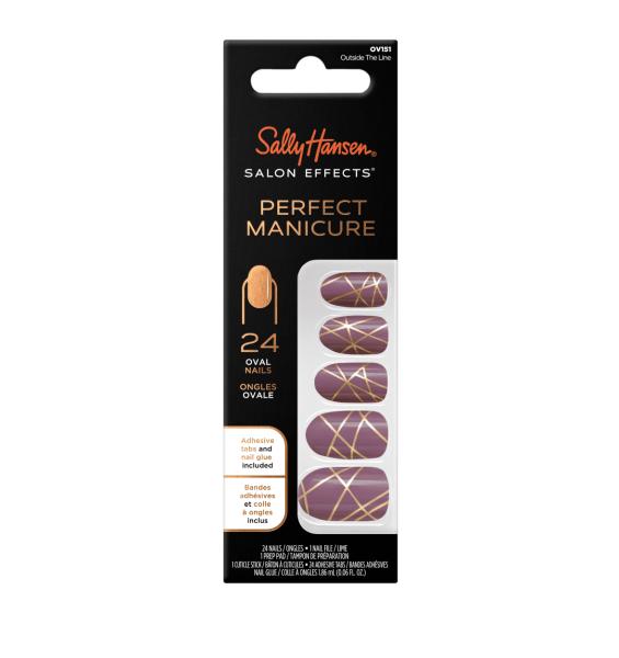 Sally Hanson Perfect Manicure press on nails - Outside The Line 