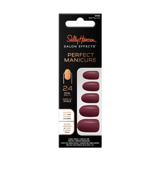 Sally Hanson Perfect Manicure press on nails - Beet Pray Love 