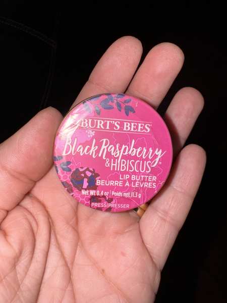 Burt's bees, black raspberry and hibiscus lip butter