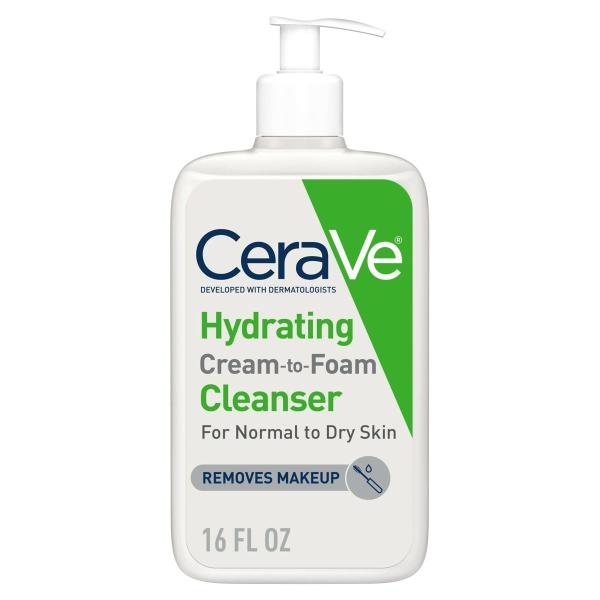 CeraVe Cream-to-Foam Makeup Remover and Face Wash - Fragrance Free