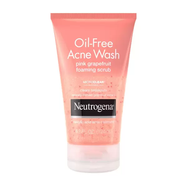 Neutrogena Oil Free Pink Grapefruit Acne Face Wash with Vitamin C - 4.2 oz