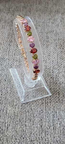 18K Multi color glam bracelets - Swarovski crystals