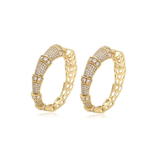 18K glam hoop earrings 