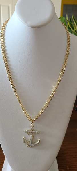 14K anchor chain set 