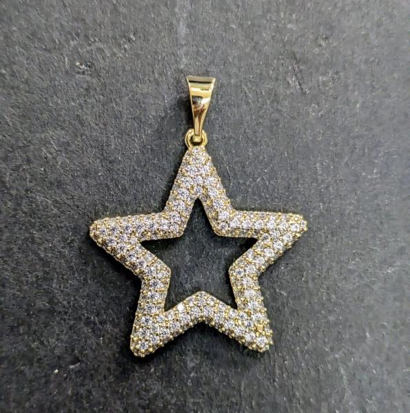 14K Star glam pendant 