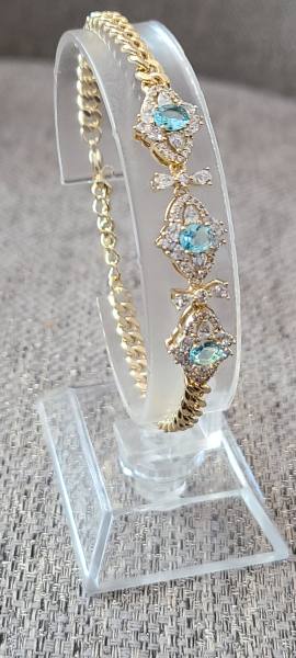 14K Blue glam bracelet 