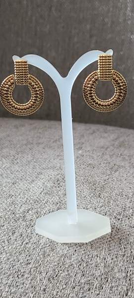 14K TTM Egyptian hoop earring 