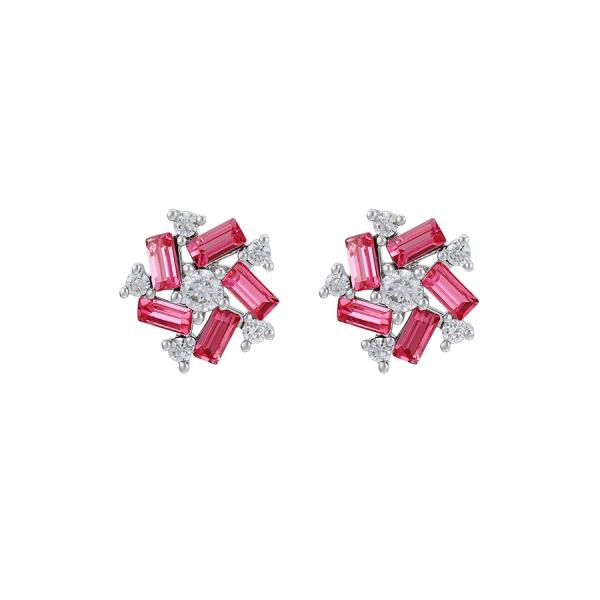 Pink stud earrings 