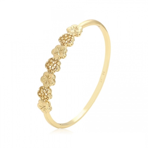 14K floral bangle 