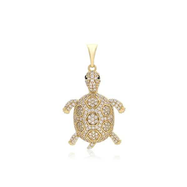 14K turtle pendant 