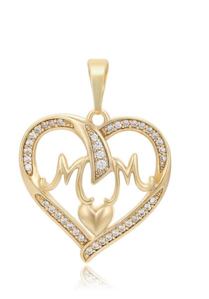 14K mom heart 