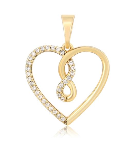 14K hearts w/smart infinity pendant 