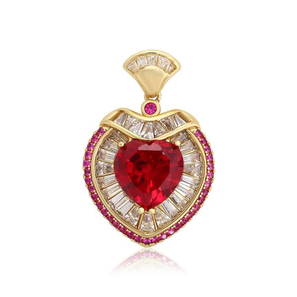 14K Red glamorous pendant 