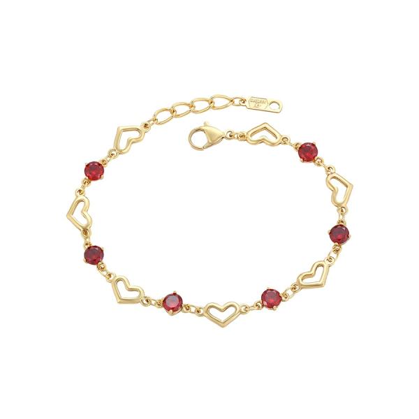 14K red Garnet stone bracelet