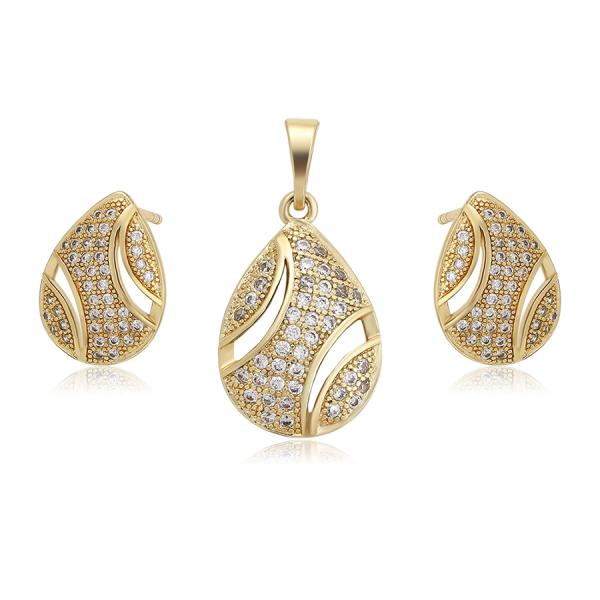 14K almost a baseball pendant and earring set 