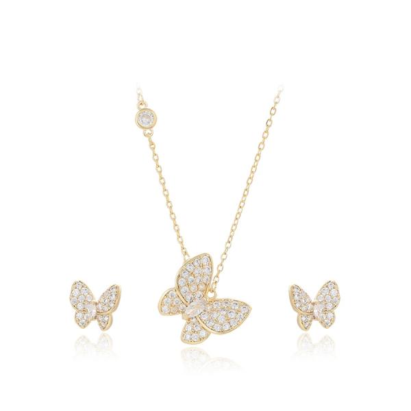 14K butterfly set - 18 inches