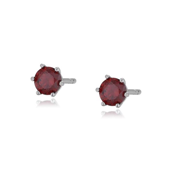 WG Garnet (red stone) studs 