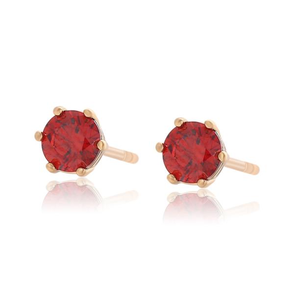 18K ruby red studs 