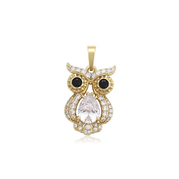 14K owl pendant 