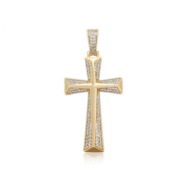 14K cross pendant