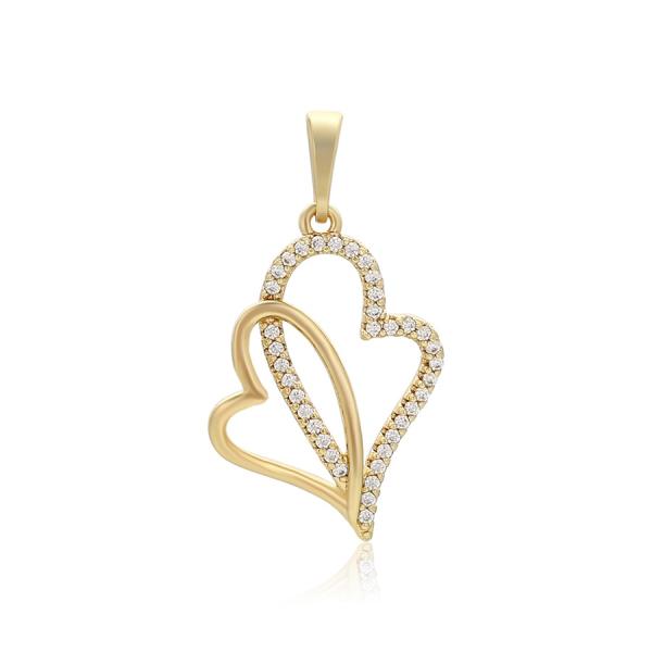 14K enter twine heart pendant