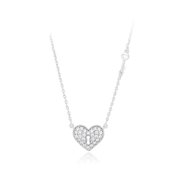 WG  keyhole heart w/18 inch chain