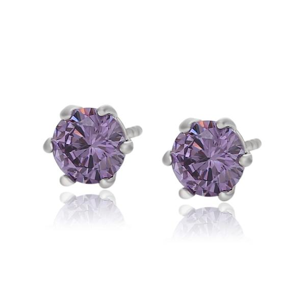 WG violet stud earrings