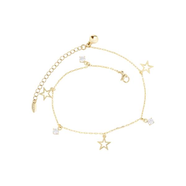 14K Star anklet 8.5- 10 inches